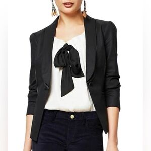 Elevenses Gamine Tuxedo Navy Blazer Anthropologie Size 6